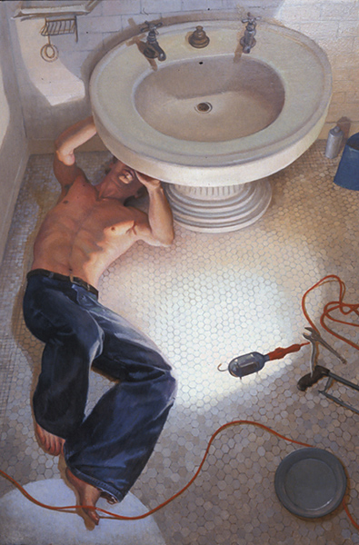Melanie Vote painting: Trouble Light (2004), oil on panel, 24x33.5 in.