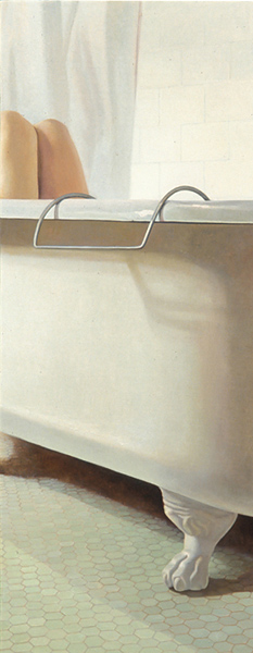 Melanie Vote painting: Obscured (2005), oil on panel, 24x48 in.