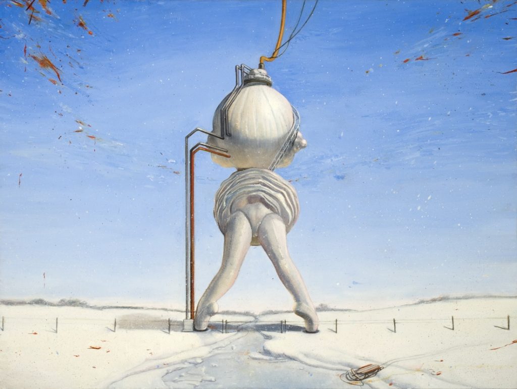 Melanie Vote painting: Precious Moments in the Snow (2011), oil on panel, 10x12 in.