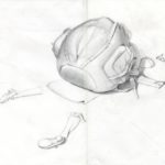 Melanie Vote drawing: Head as Home (2010), graphite on paper, 20 x 24 in.