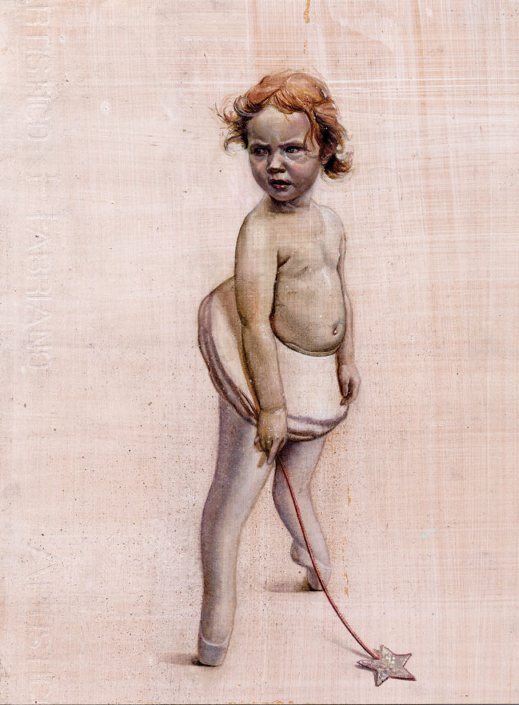 Melanie Vote painting: Magic Wand (2011), oil on paper, 10x13 in.