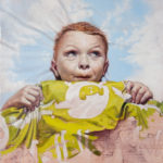 Melanie Vote painting: Dreaming (2014) oil on paper 8x8 in.