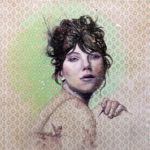 Melanie Vote painting: Mush Mouth II (2013), oil on paper on panel, 8x8 in.