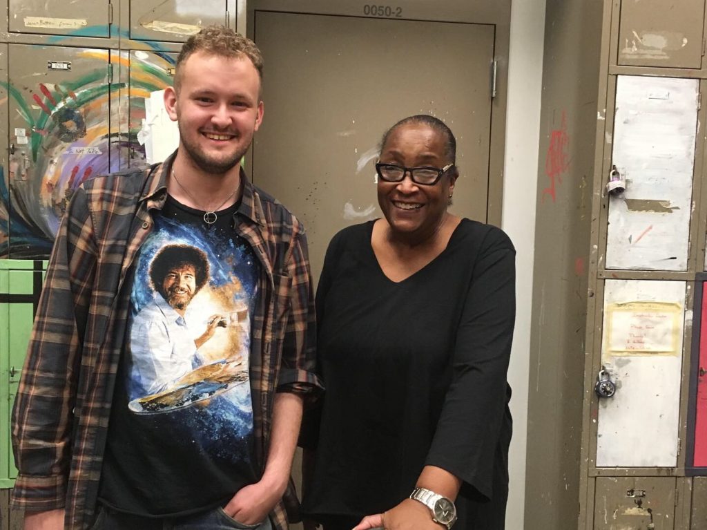 Brenda Jones with former student